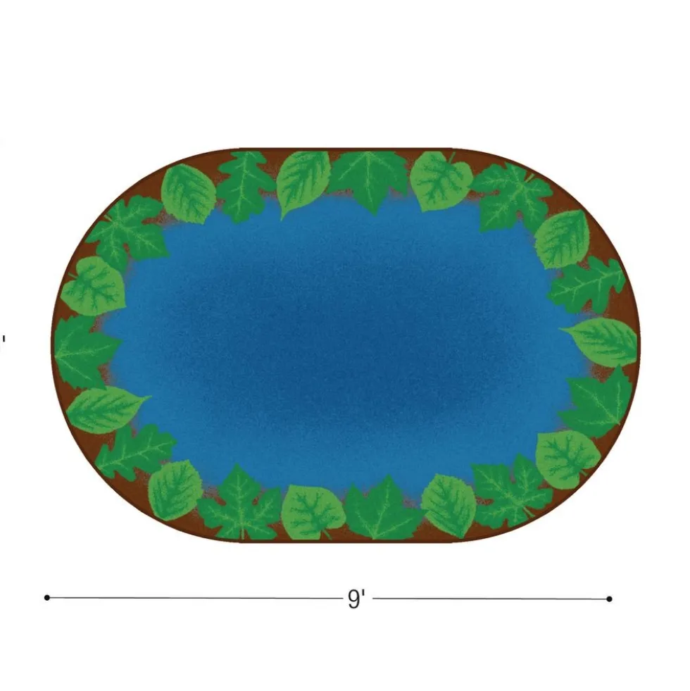 Environments® Medium Harmony Leaf Places Carpet - 6' x 9' Oval