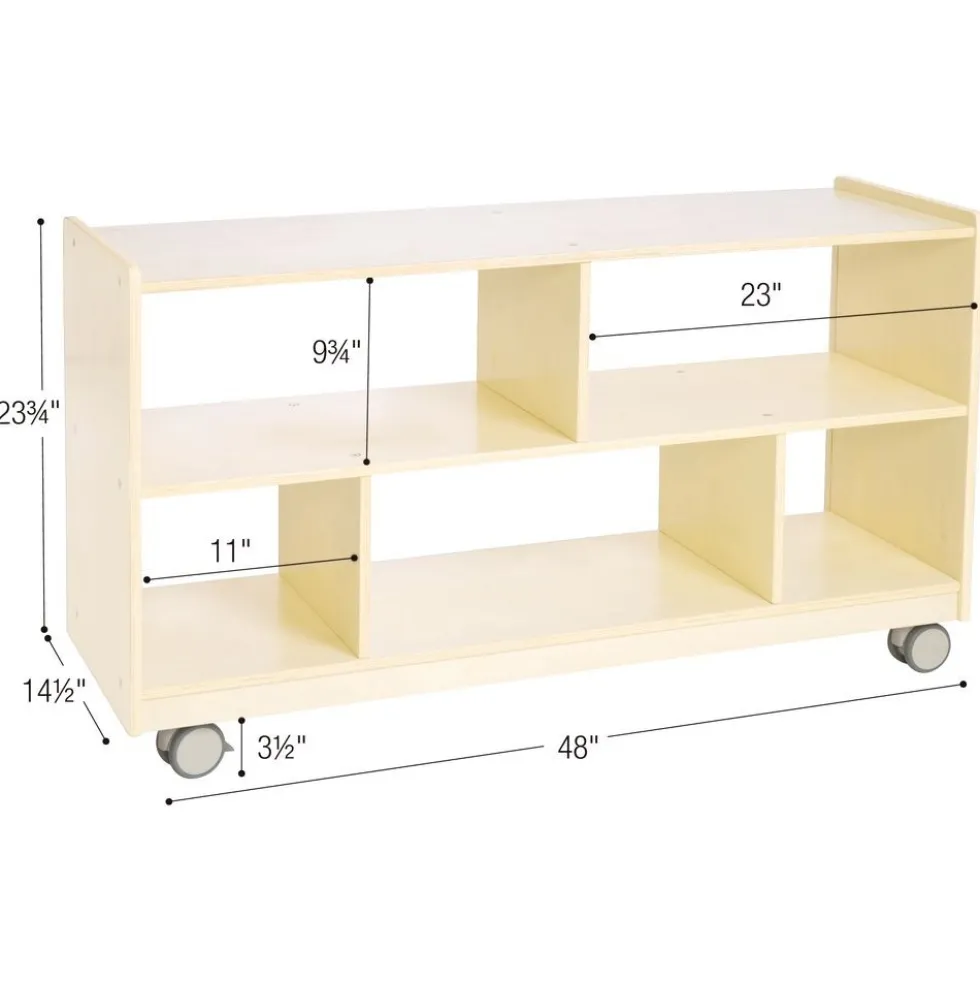Environments® Mobile 24"H Toddler Storage with Clear Back - Assembled