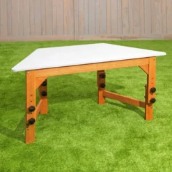 Environments® Outdoor Adjustable Trapezoid Desk