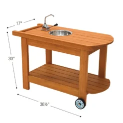 Environments® Outdoor Rolling Planting Cart with Water Pump