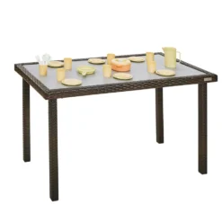 Environments® Outdoor Smooth Top Wicker Table -26