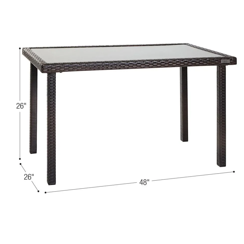Environments® Outdoor Smooth Top Wicker Table -26" (School Age Height)