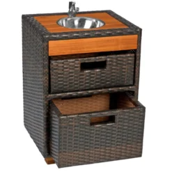 Environments® Outdoor Wicker Sink