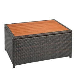 Environments® Outdoor Wicker Storage Table - 13.5