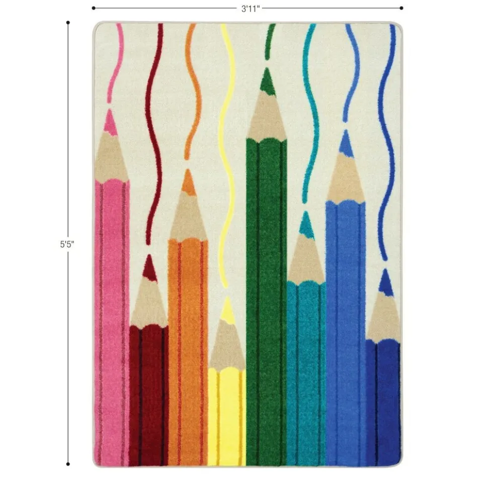 Environments® Pencil Brights Rug 3’11" x 5’5"