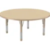 Environments® 48" Round Activity Table with Adjustable Chunky Legs - Maple/Maple