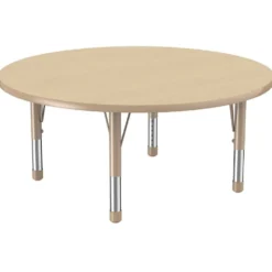 Environments® 48" Round Activity Table with Adjustable Chunky Legs - Maple/Maple