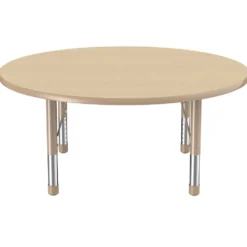 Environments® 48" Round Activity Table with Adjustable Chunky Legs - Maple/Maple