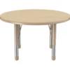 Environments® 36" Round Activity Table with Adjustable Chunky Legs - Maple/Maple