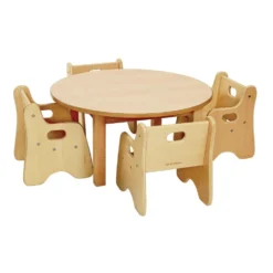 Environments® Round Table 30" Dia., 14"H with 4 Chairs, 6-1/2"H