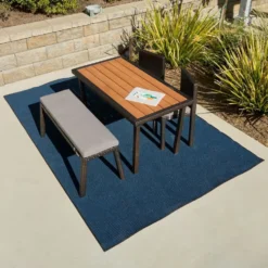 Environments® Tides Indoor/Outdoor Carpet 7'6" x 12' - Deep Sea