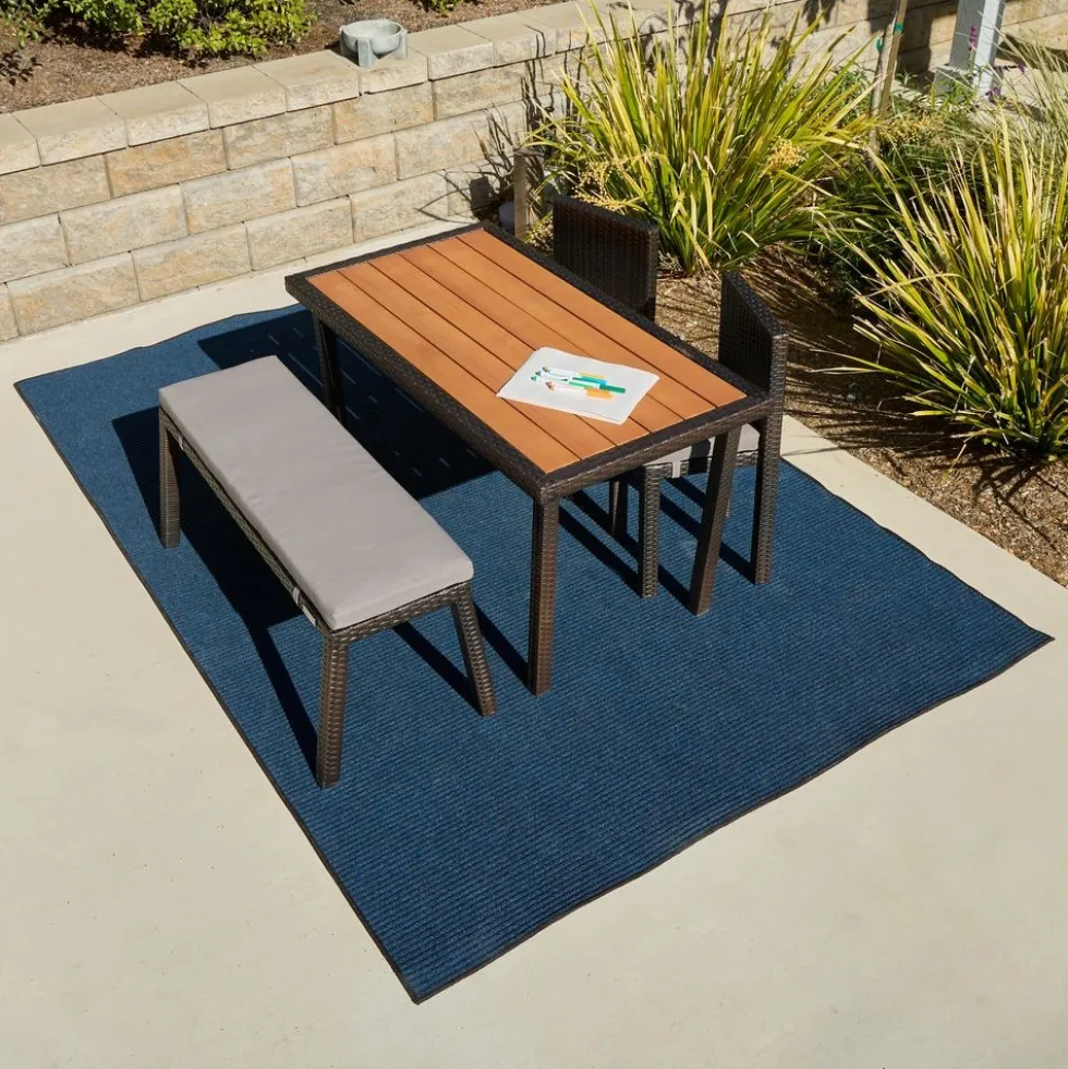 Environments® Tides Indoor/Outdoor Carpet 6' x 9' - Deep Sea