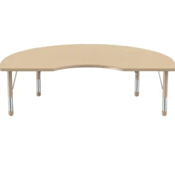 Environments® 48" x 72" Kidney Activity Table with Adjustable Chunky Legs - Maple/Maple