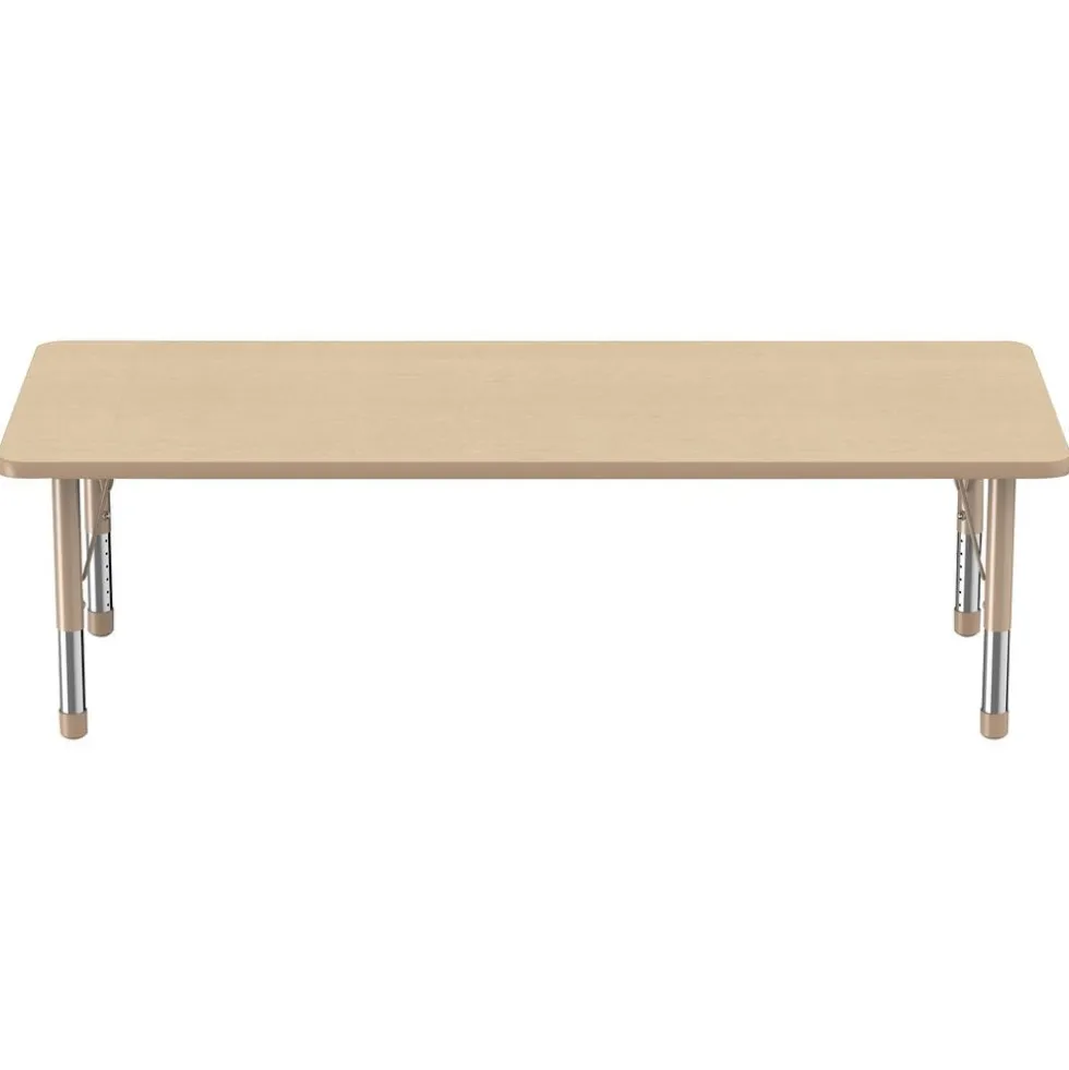 Environments® 30" x 72" Rectangle Activity Table with Adjustable Chunky Legs - Maple/Maple