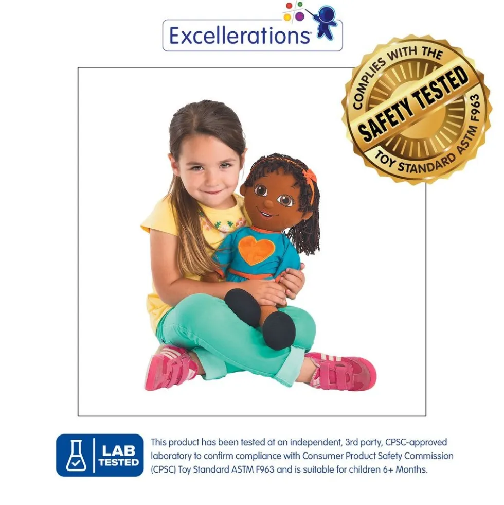 Excellerations® 19" African American Girl Cuddle Buddy