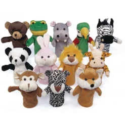 Excellerations® Animal Hand Puppets - Set of 12