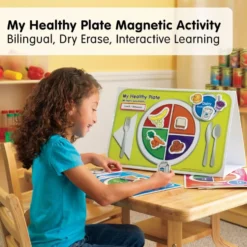 Excellerations® Bilingual My Healthy Plate Magnet Activity Set
