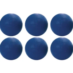 Excellerations® 10" Blue Best Quality Rubber Playground Balls - Set of 6