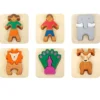 Excellerations® Chunky Wood Animal Puzzles, Set of 6