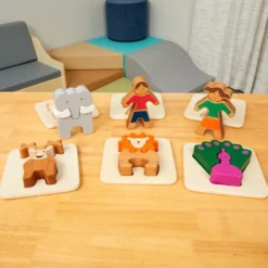 Excellerations® Chunky Wood Animal Puzzles, Set of 6
