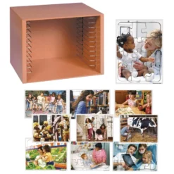 Excellerations® Community Puzzles & Rack Set - Set of 12