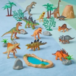 Excellerations® Dinosaur Bucket - Set of 31 Pieces