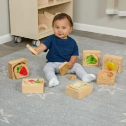 Excellerations® earlySTEM™ Life Cycle Nesting Puzzles - Fruit & Vegetable - Set of 6