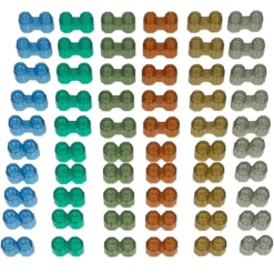 Excellerations® Earthtones Translucent Octagon Stackers - 60 Pieces