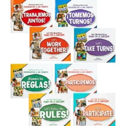Excellerations® English & Spanish Let's Talk About Being Part of a Group Book Set - 8 books