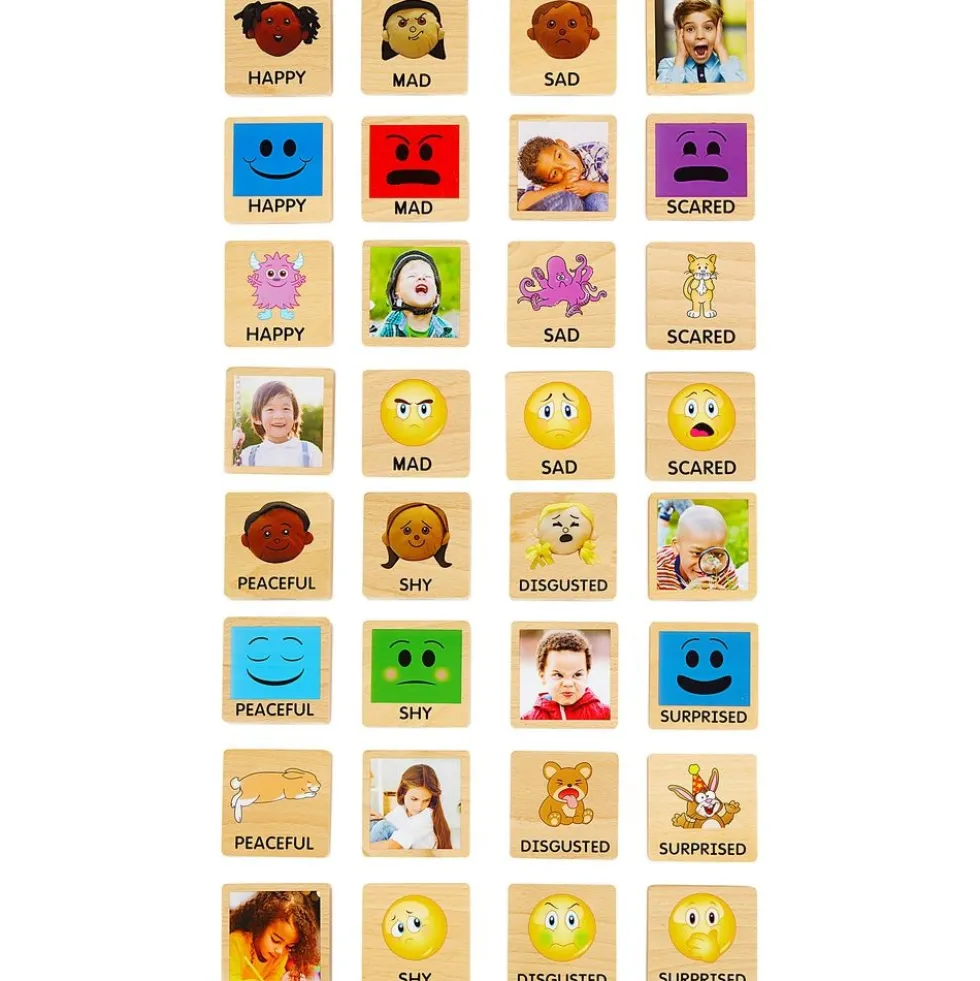 Excellerations® English & Spanish Emotions Books, Dolls, and Blocks Mega Kit - 16 books 8 dolls 32 blocks