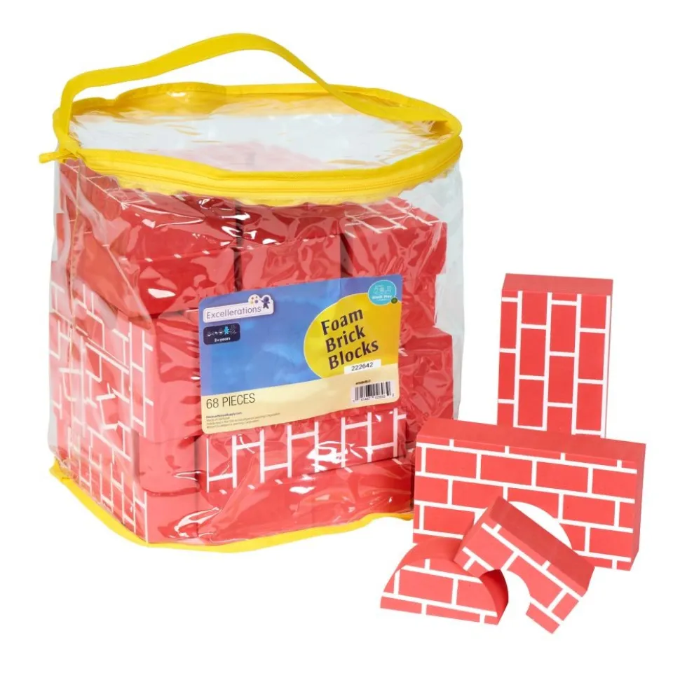 Excellerations® Foam Brick Blocks - Set of 68