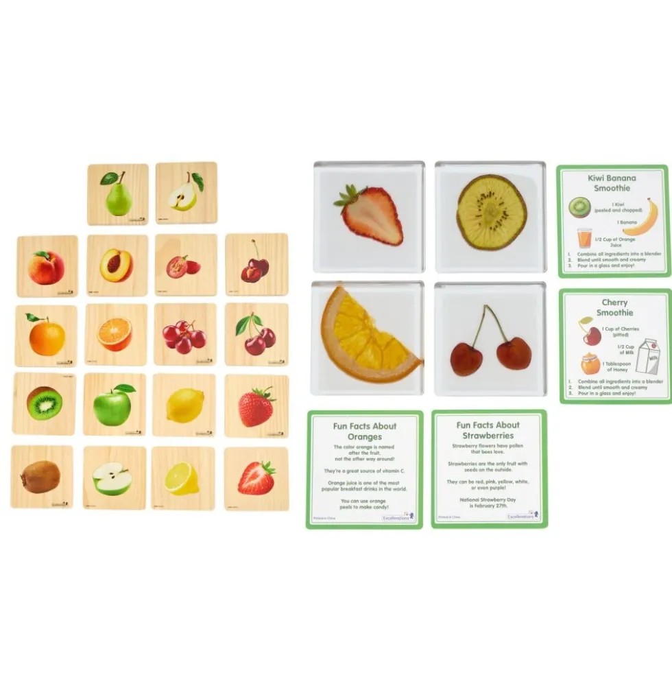 Excellerations® Fruit Tiles & Cards Kit - 26pcs