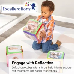 Excellerations® Infant Photo Cubes with Mirror - Set of 3