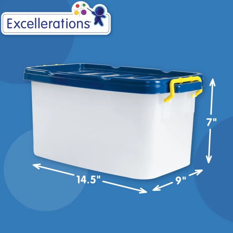 Excellerations® Large Storage Bin with Clip-Handle Lid