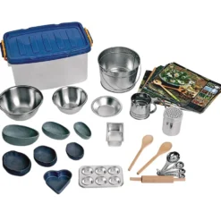 Excellerations® Mud Kitchen Accessory Set 36-Pieces and Storage