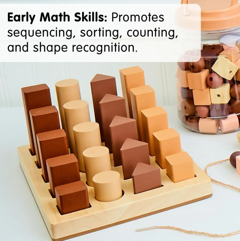 Excellerations® Natural Shape Sequence Blocks - Set of 21