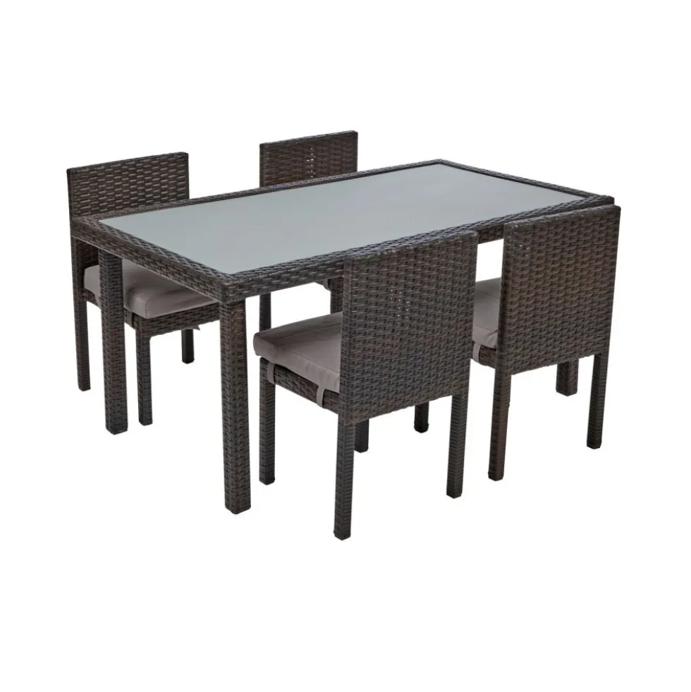 Excellerations® Outdoor Dining Set - 4 Chairs & 1 Table 21" (Preschool Height)