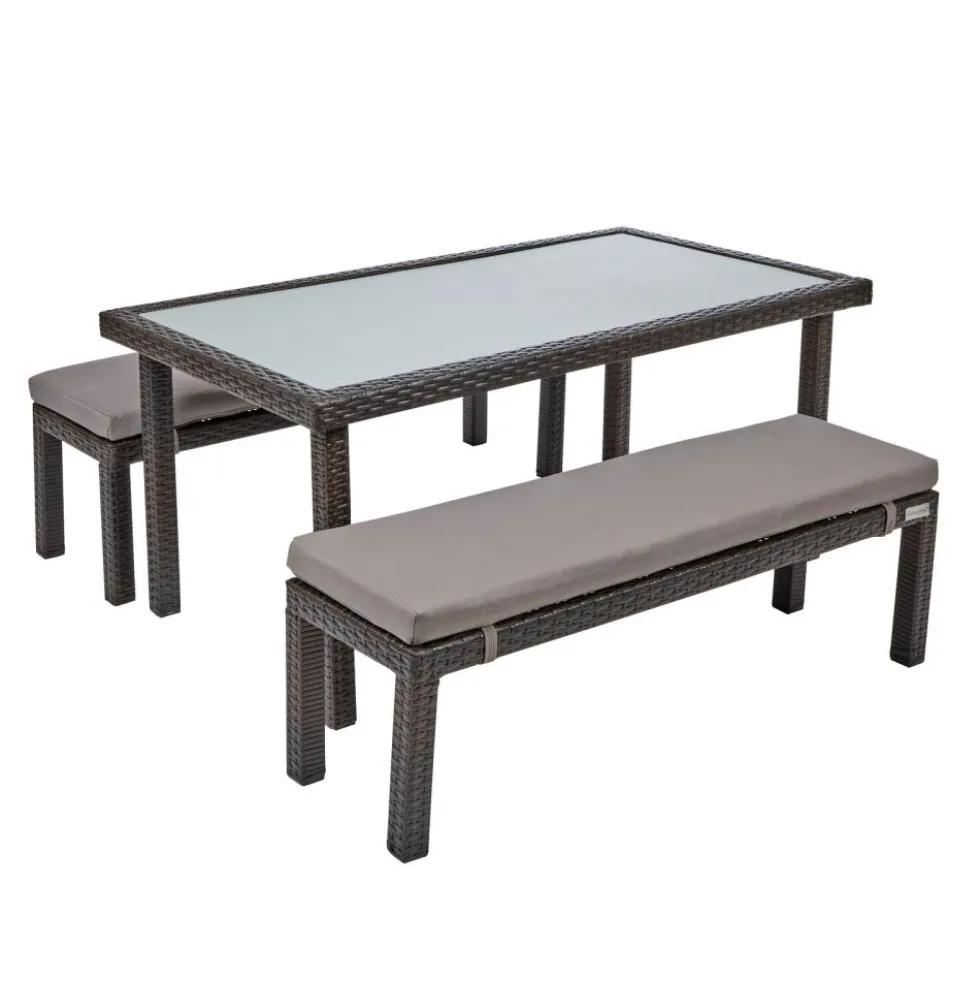 Excellerations® Outdoor Wicker Dining Set 21" (Preschool Height)