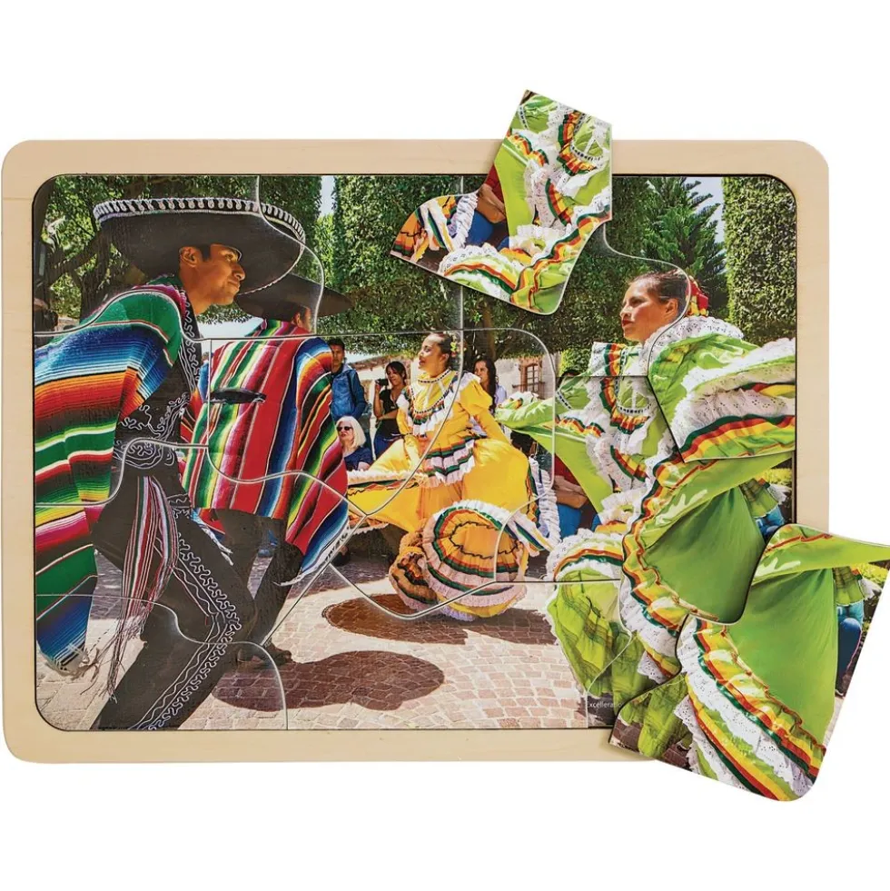 Excellerations® Photographic Multi-Cultural World Puzzles - Set of 9