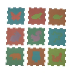 Excellerations® Play Mat Set: Woodland Animals & Transportation - Set of 18