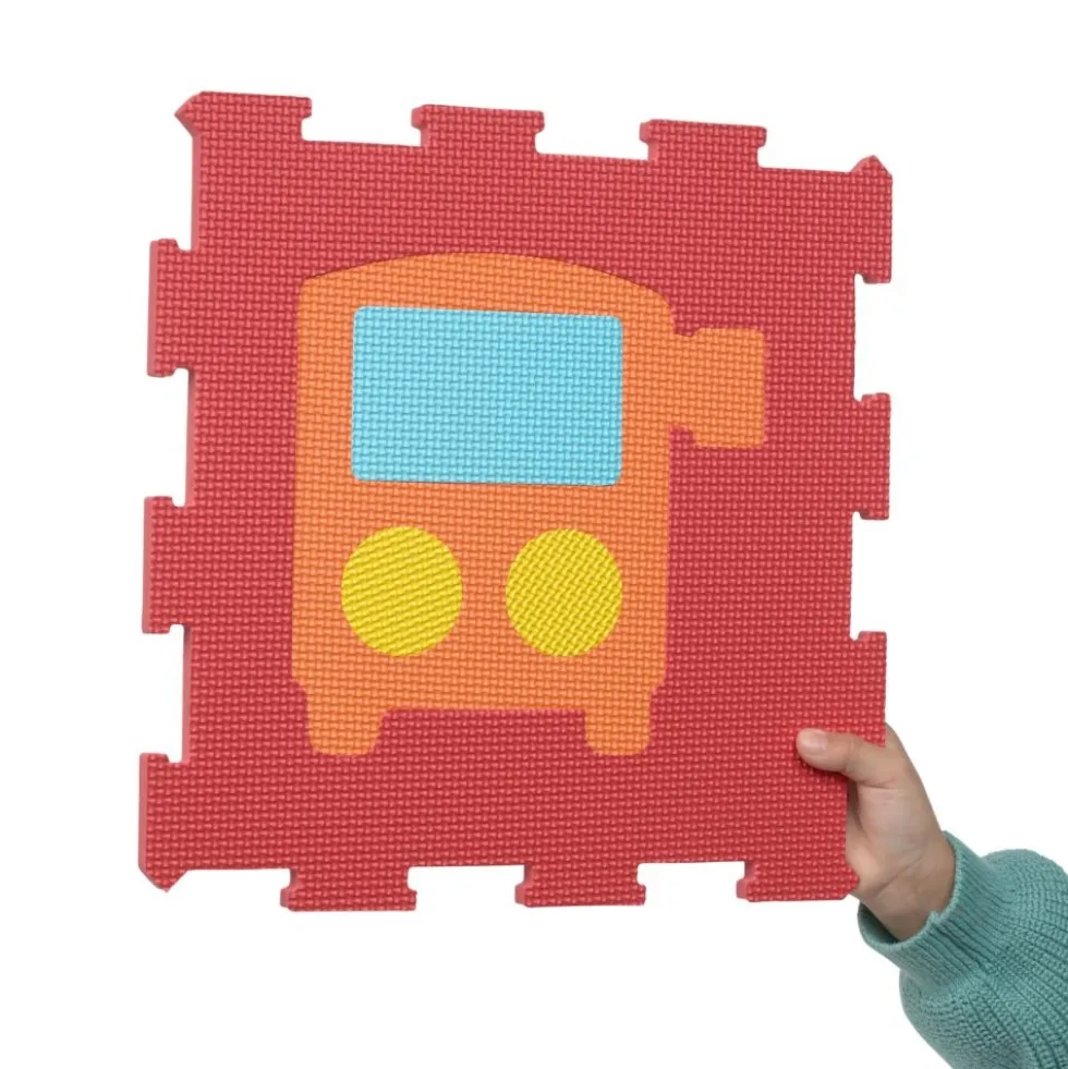 Excellerations® Play Mat Set: Woodland Animals & Transportation - Set of 18