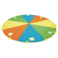 Excellerations® Premium Pocket Parachute - 12' Wide, 12 Handles, 8 Ball Pockets, 8 Photocard Pockets
