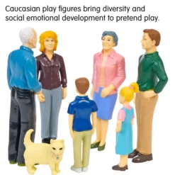 Excellerations® Pretend Play Figures - Extended Caucasian Family
