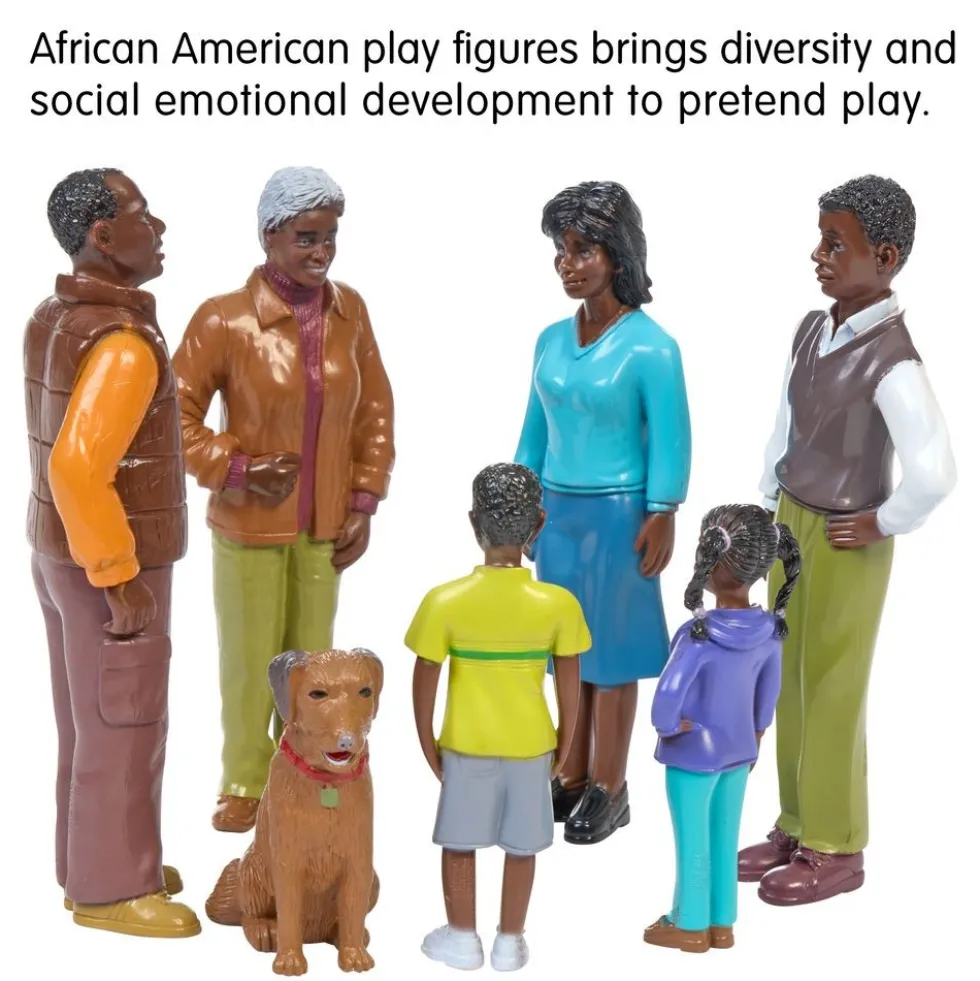 Excellerations® Pretend Play Figures - Extended African-American Family