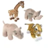 Excellerations® Realistic Plush Animals - Jungle Set of 4