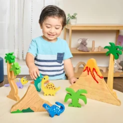 Excellerations® Rubberwood Dinosaur Play Set - 10 Pieces