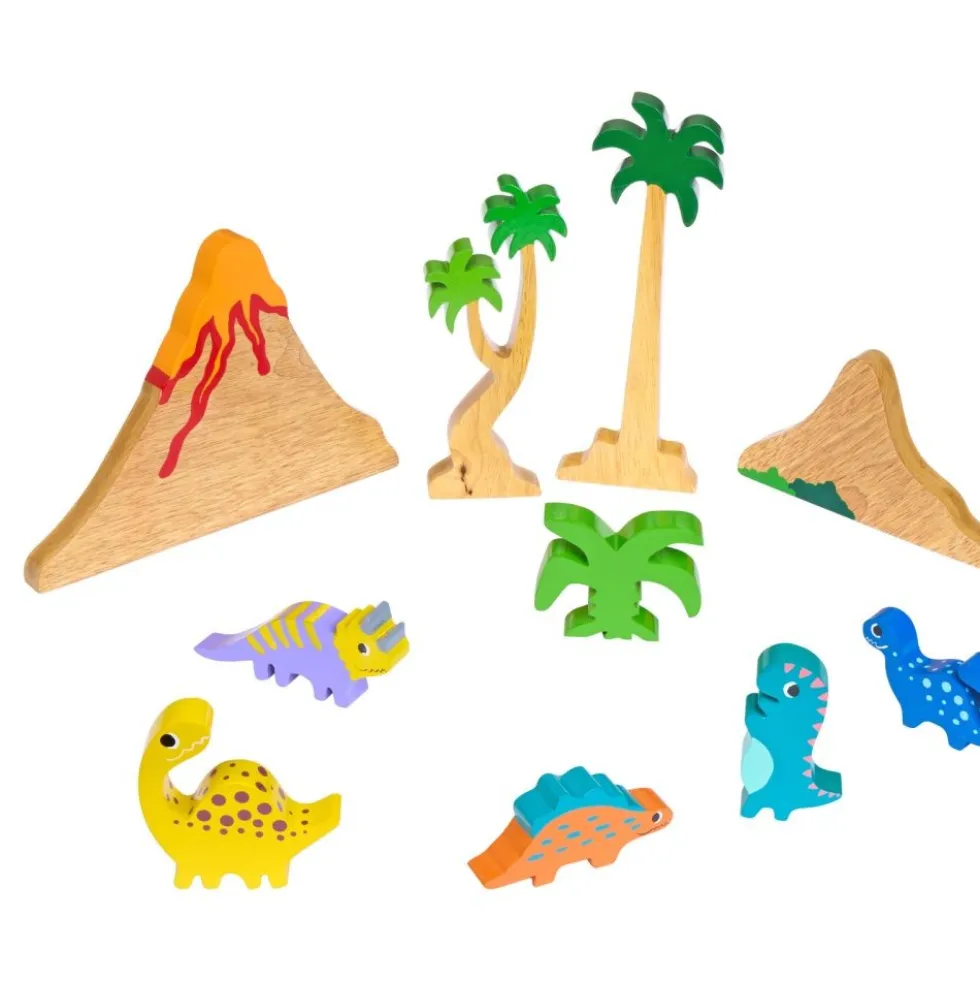 Excellerations® Rubberwood Dinosaur Play Set - 10 Pieces