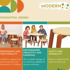 Excellerations® Rubberwood Stools Set of 4