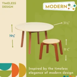 Excellerations® Rubberwood Table and Stool Set