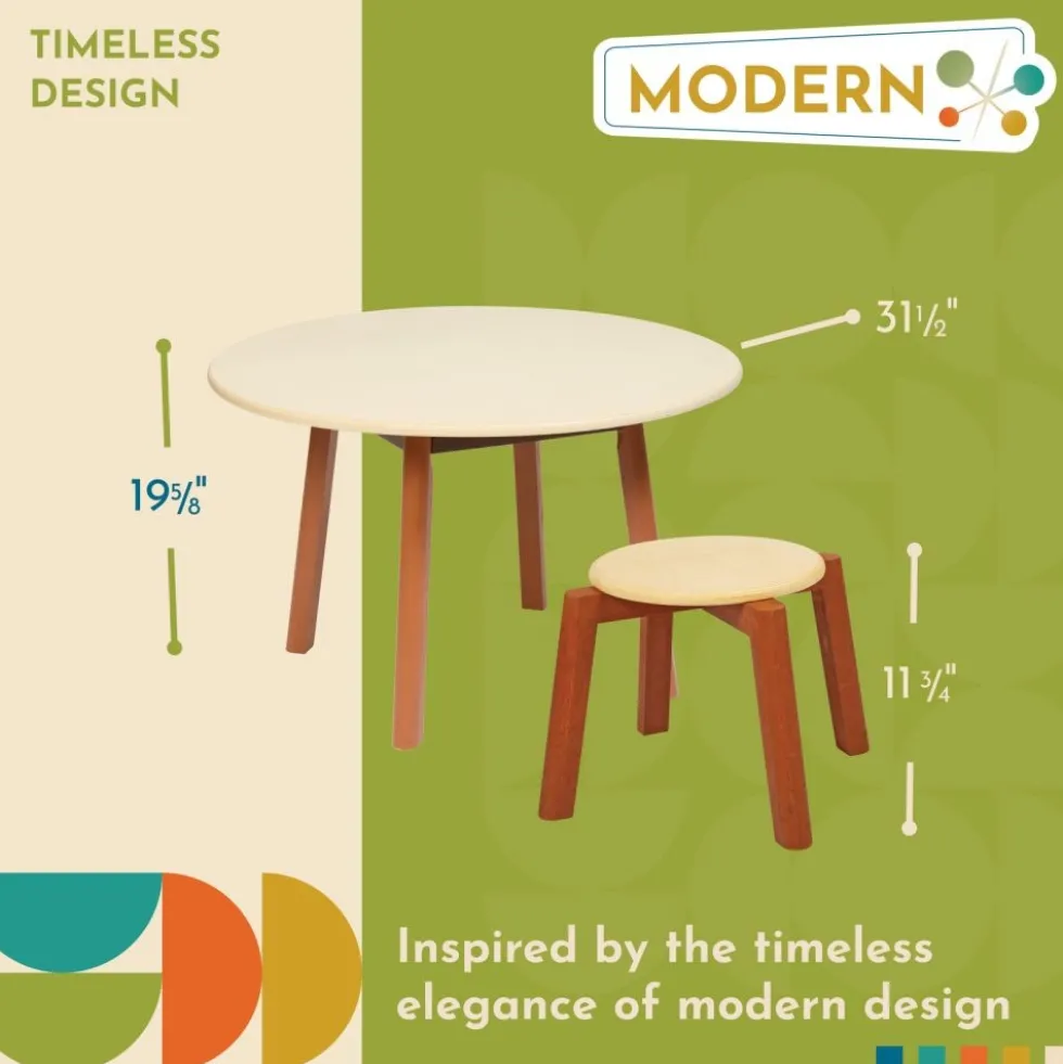 Excellerations® Rubberwood Table and Stool Set